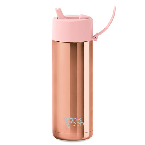 frank green 20oz Rose Gold Bottle With Blushed Flip Lid